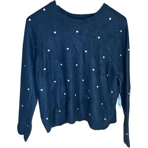 Lucky Brand Heart Stud Sweater Black